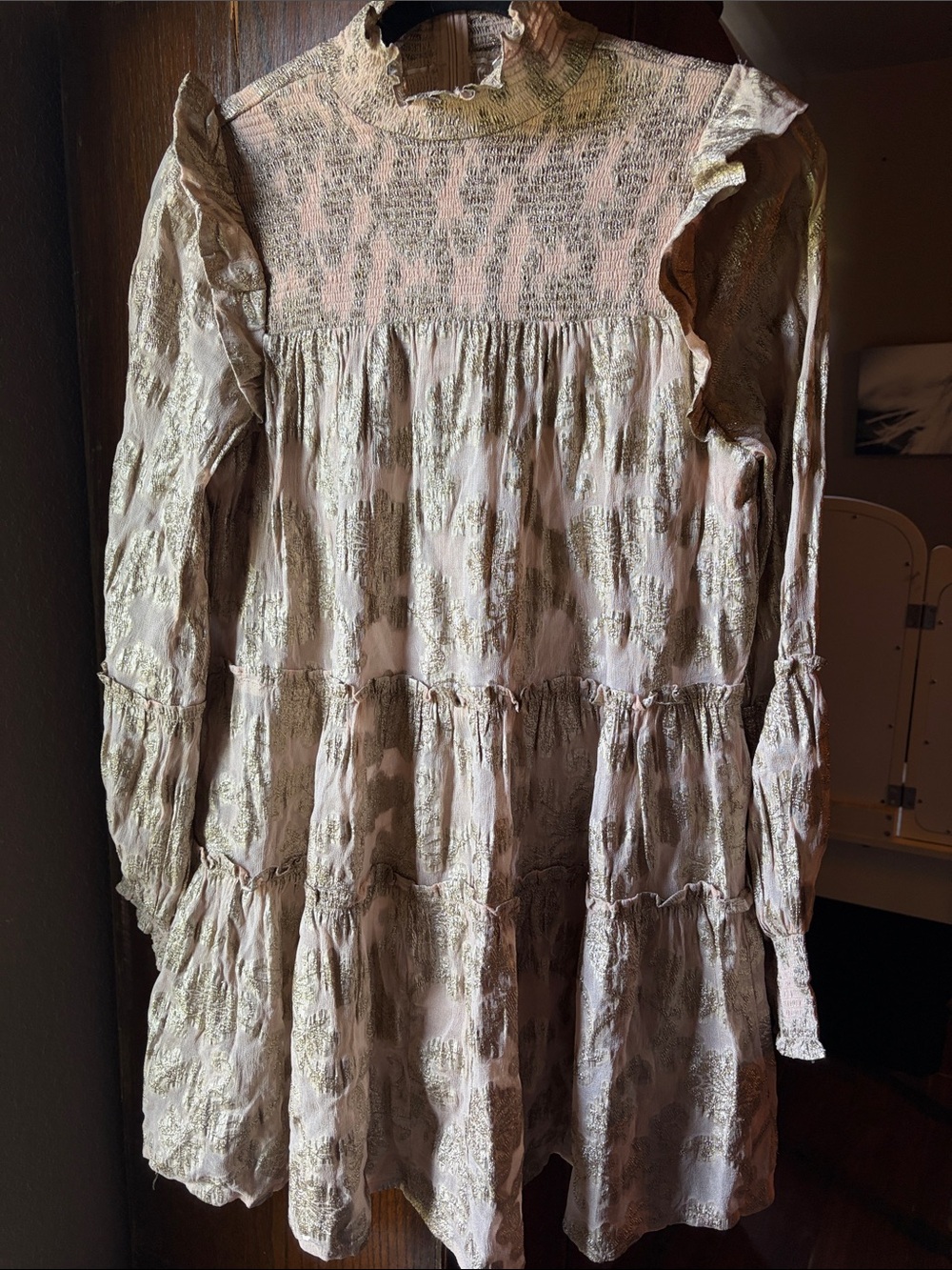 Elan metallic dress size S golden